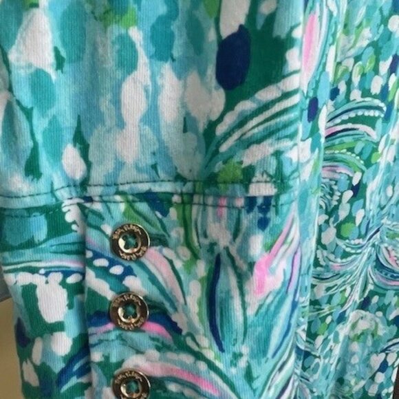 LILLY PULITZER EMERALD ISLE PINEAPPLE OF MY EYE DAVIE SHIFT DRESS SIZE LARGE - Picture 5 of 5